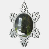 バージニア滝アットグレイシャナショナルパーク スノーフレークピューターオーナメント (右)