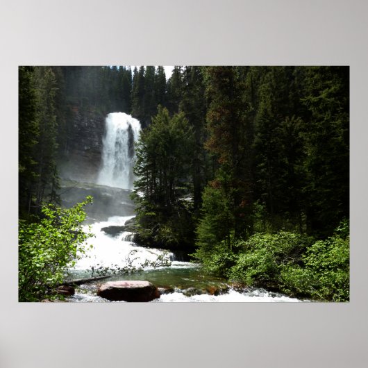 バージニア滝アットグレイシャナショナルパーク ポスター (正面)