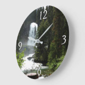 バージニア滝アットグレイシャナショナルパーク ラージ壁時計 (傾斜)