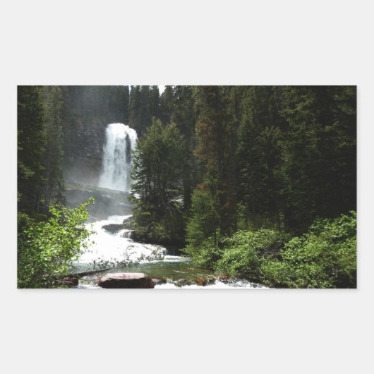 バージニア滝アットグレイシャナショナルパーク 長方形シール (正面)