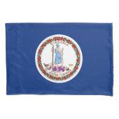 バージニア独身の州の愛国的なピローケース国旗 枕カバー (正面)