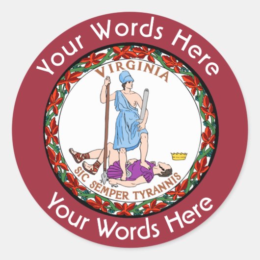 バージニア素晴らしシールカスタムステッカー ラウンドシール (正面)
