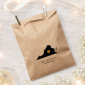 バージニア結婚式の引き出物トリートサックス、抱き枕 フェイバーバッグ (クリップ留めされた状態)