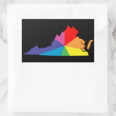 バージニア色バースト 長方形シール (バッグ)