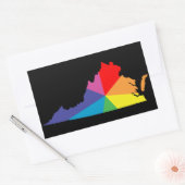 バージニア色バースト 長方形シール (封筒)