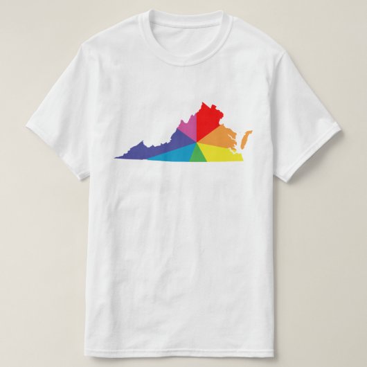 バージニア色バースト Tシャツ (デザイン正面)