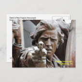 バージニア記念碑ゲチスバーグ葉書 ポストカード (正面/裏面)