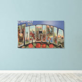 バージニア語（リンゴ/花） – 大きな文字のシーン キャンバスプリント (インサイチュ (ウッドフロア))