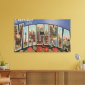 バージニア語（リンゴ/花） – 大きな文字のシーン キャンバスプリント (インサイチュ (リビング))