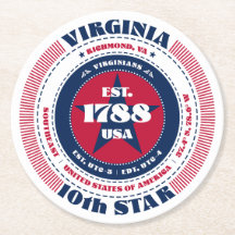 バージニア赤白青タイポグラフィ