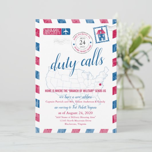 バージニア軍隊の移動発表 招待状 (スタンド正面)