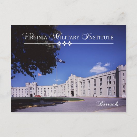 バージニア軍隊研究所(VMI)旧兵舎 ポストカード (正面)