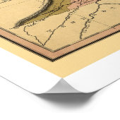 バージニア鉄道・町の地図1848 ポスター (角)