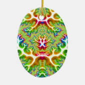 バージニア～イースター卵～色数々のフラクタル～ セラミックオーナメント (正面)