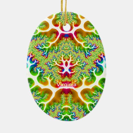 バージニア～イースター卵～色数々のフラクタル～ セラミックオーナメント (裏面)