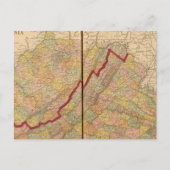 バージニア、ウェストバージニア ポストカード (正面)