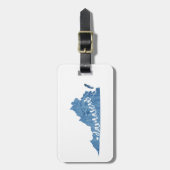 バージニア・ウッド・グレイン・ダマスカス ラゲッジタグ (正面縦)