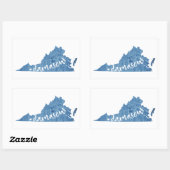 バージニア・ウッド・グレイン・ダマスカス 長方形シール (シート)