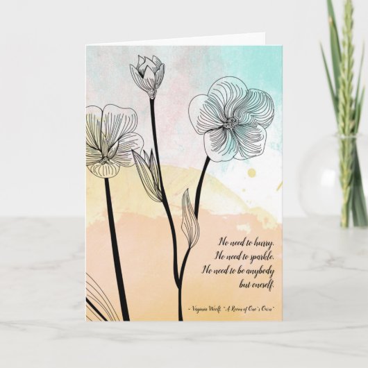 バージニア・ウルフ・ノー・トゥ・ザ・引用文空白の・カード カード (正面)
