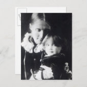 バージニア・ウルフ、母ジュリアと1884年 ポストカード (正面/裏面)