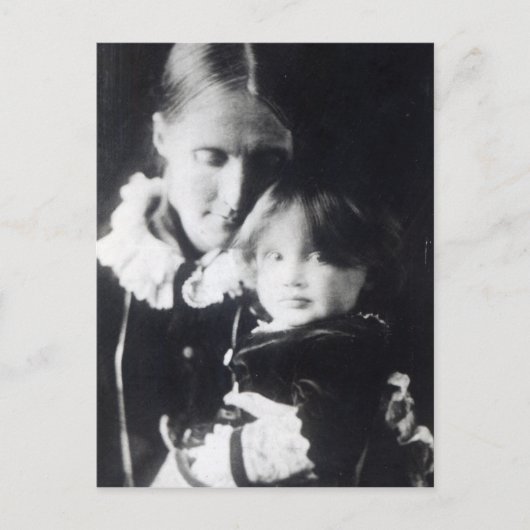 バージニア・ウルフ、母ジュリアと1884年 ポストカード (正面)