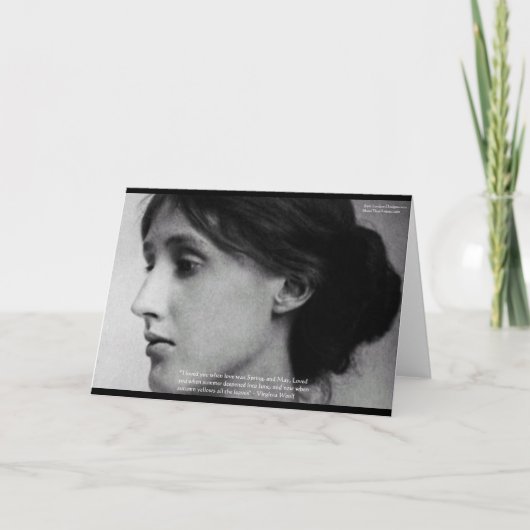 バージニア·ウールフ「ラブ·オータム」ラブ·引用文贈り物 カード (正面)