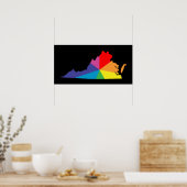 バージニア カラーバースト ポスター (キッチン)