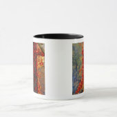 バージニア·クリーパー秋に鮮やかな赤 マグカップ (中央)