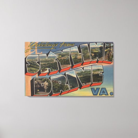 バージニア – スカイラインドライブ(国立公園) キャンバスプリント (正面)