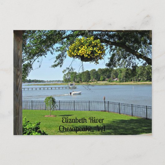 バージニア・チェサピーク・エリザベス・リバー ポストカード (正面)
