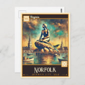 バージニア・ノーフォーク |ヴィンテージはがき ポストカード (正面/裏面)