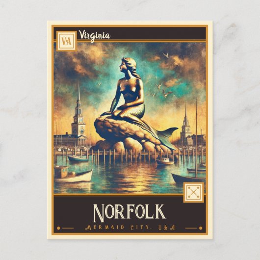 バージニア・ノーフォーク |ヴィンテージはがき ポストカード (正面)