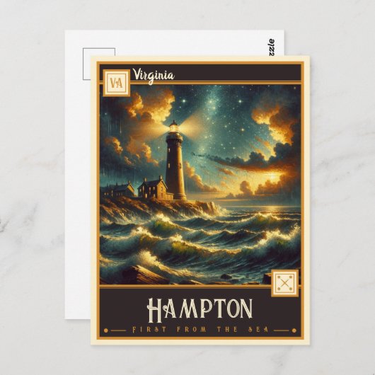 バージニア・ハンプトン |ヴィンテージはがき ポストカード (正面/裏面)