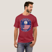 バージニア、バージニア州Tシャツ、リーギング Tシャツ (正面フル)