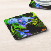 バージニア・ブルーベル・ワイルドフラワー印象派 コースター (左側)