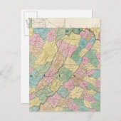 バージニア、メリーランド、デラウェアの地図 ポストカード (正面/裏面)