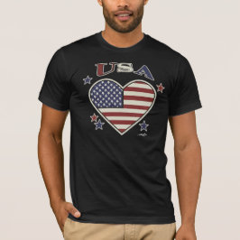 バージニア・ライト ハートフラグ アメリカ Tシャツ
