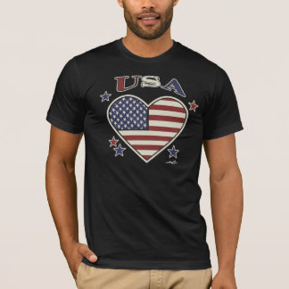 バージニア・ライト ハートフラグ アメリカ Tシャツ