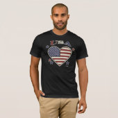バージニア・ライト ハートフラグ アメリカ Tシャツ (正面フル)