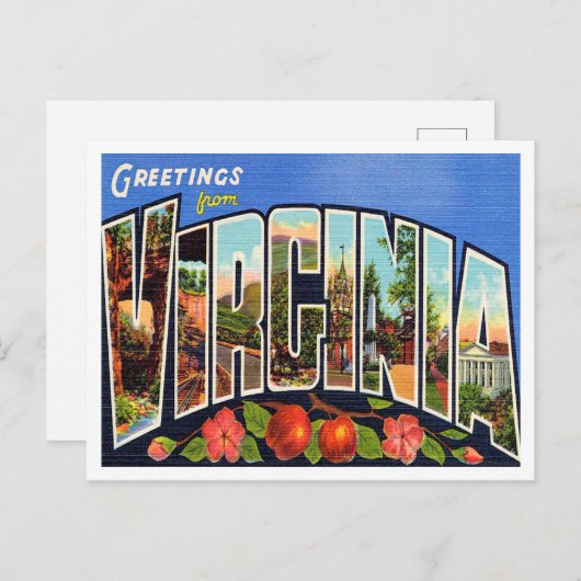 バージニア・ヴィンテージ・トラベルからの挨拶 ポストカード (正面/裏面)