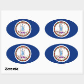 バージニア 楕円形シール (シート)