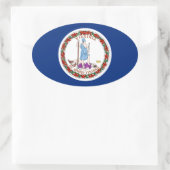 バージニア 楕円形シール (バッグ)