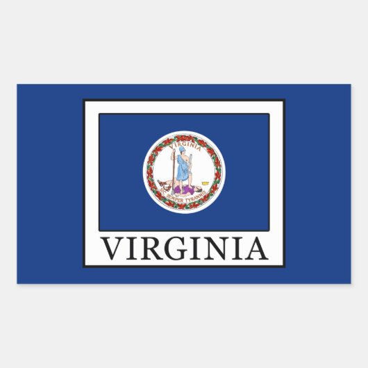 バージニア 長方形シール (正面)
