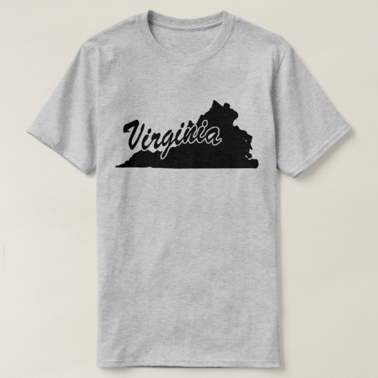 バージニアShape Tシャツの州 Tシャツ (デザイン正面)
