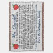 バージョン3例外的な先生ありがとうスローthro スローブランケット (正面縦)