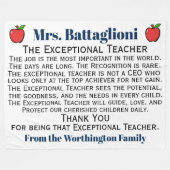 バージョン3 EXCEPTIONAL先生ありがとう フリースブランケット (正面(横))