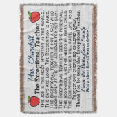 バージョン5例外的な先生ありがとうスロー スローブランケット (正面縦)