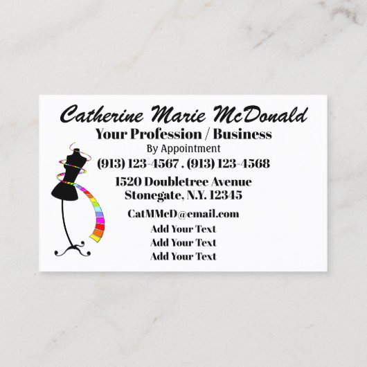 バージョン5裁縫 名刺 (裏面)