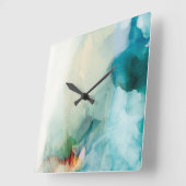 バージョン – 青い水色 スクエア壁時計 (傾斜)