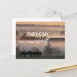 バージル感動的引用文"彼らはできる" ポストカード